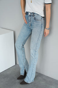 Ice Blue Straight Leg Jeans