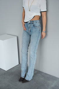 Ice Blue Straight Leg Jeans